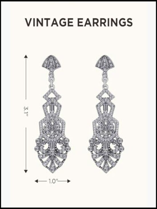 Flapper 1920s Accessory Set - Feather Headpiece Pearl Necklace Gloves Vintage main image 4